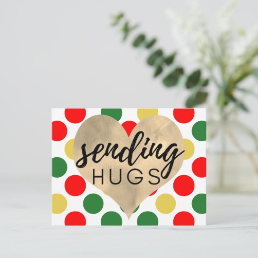 クリスマス送信ハグスホリデーポストカード シーズンポストカード (スタンド正面)