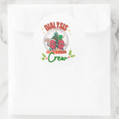 クリスマス透析クルーナース技術マッチング ラウンドシール (バッグ)