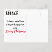 クリスマス通り市場のシルエット ポストカード (裏面)