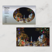 クリスマス通り教会と雪 名刺 (正面/裏面)