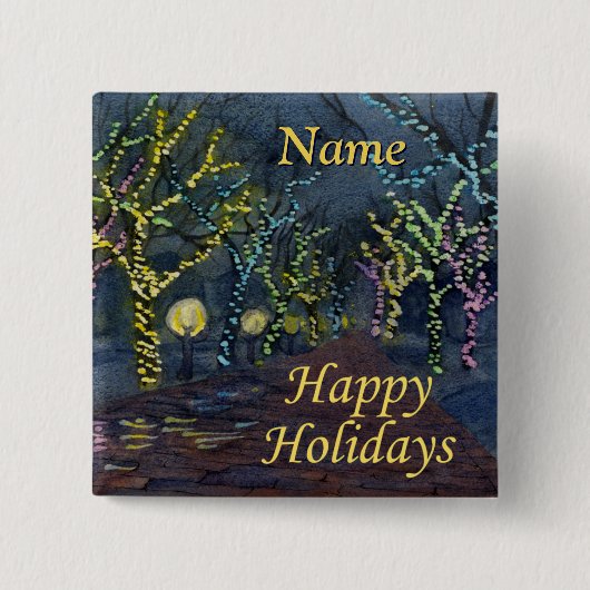 クリスマス通り 缶バッジ (正面)