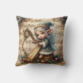クリスマス遊の妖精の竪琴 クッション (裏面)