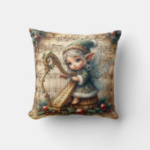 クリスマス遊の妖精の竪琴 クッション (正面)