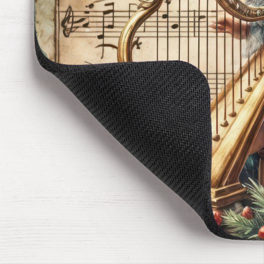 クリスマス遊の妖精の竪琴 マウスパッド (コーナー)