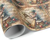 クリスマス遊の妖精の竪琴 ラッピングペーパー (ロールコーナー)