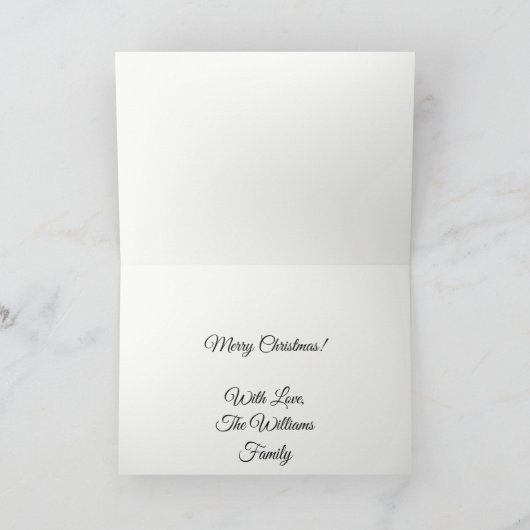 クリスマス遊エンジェルのトランペット黒と金ゴールド シーズンカード (内部)