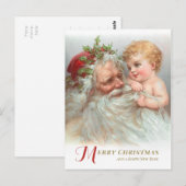 クリスマス遊ベビーとサンタのひげCC1180 ポストカード (正面/裏面)