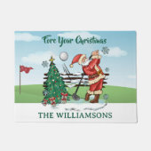 クリスマス遊前のサンタゴルフ ドアマット (正面)