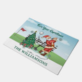クリスマス遊前のサンタゴルフ ドアマット (アングル)