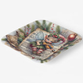 クリスマス遊小妖精や小人のバイオリン ペーパープレート (傾斜あり)