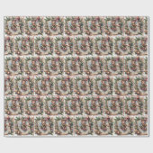 クリスマス遊小妖精や小人のバイオリン ラッピングペーパー (フラット)