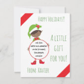 クリスマス遊小妖精や小人ドーのギフト、ホリデーパーティーの好意 招待状 (正面)