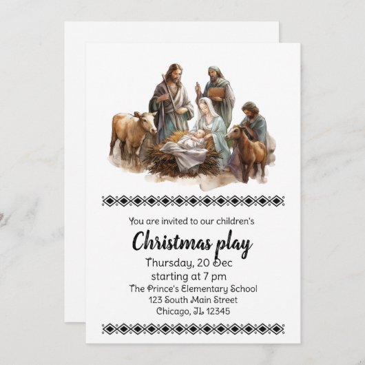 クリスマス遊招待状 招待状 (正面/裏面)