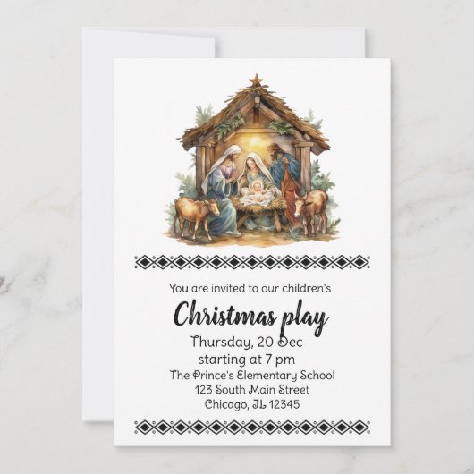 クリスマス遊招待状 招待状 (正面)