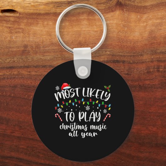 クリスマス遊音楽が年間を通じて最も多い キーホルダー (正面)