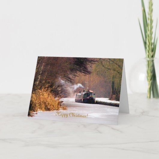 クリスマス運河ボート シーズンカード (正面)
