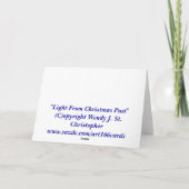 クリスマス過去の挨拶/メモカードからのライト シーズンカード (裏面)