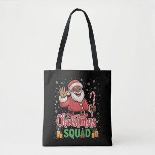 クリスマス部隊サンタアフロ男子 黒人男性 誇り トートバッグ