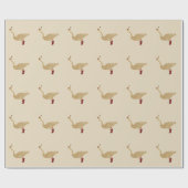 クリスマス配達ガチョウ ラッピングペーパー (フラット)