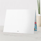 クリスマス配達トラックに座るダックスフンドの犬の雪 カード (裏面)