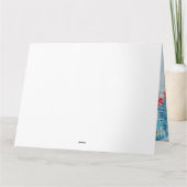 クリスマス配達トラックの雪の中のボーダーコリー犬 カード (裏面)