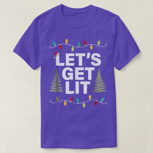クリスマス酒おもしろいにTシャツXmaを点灯 Tシャツ (デザイン正面)