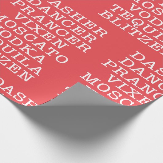 クリスマス酒の休日パーティトナディアルコール ラッピングペーパー (角)