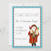 クリスマス酒を飲むサンタ セーブザデート (正面)