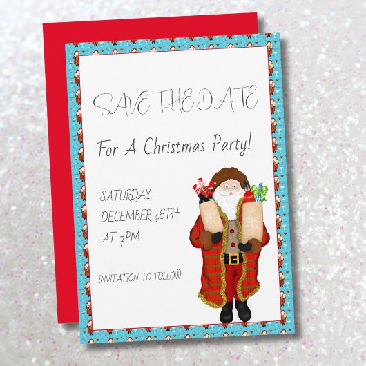 クリスマス酒を飲むサンタ セーブザデート