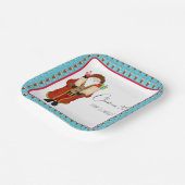 クリスマス酒を飲むサンタ ペーパープレート (傾斜あり)