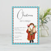 クリスマス酒を飲むサンタ 招待状 (スタンド正面)