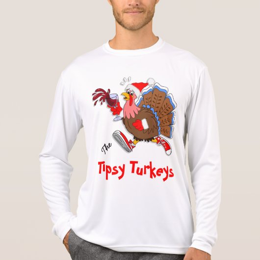 クリスマス酔いトルコ（ワイン） - LS Sport-Tek Tシャツ (正面)