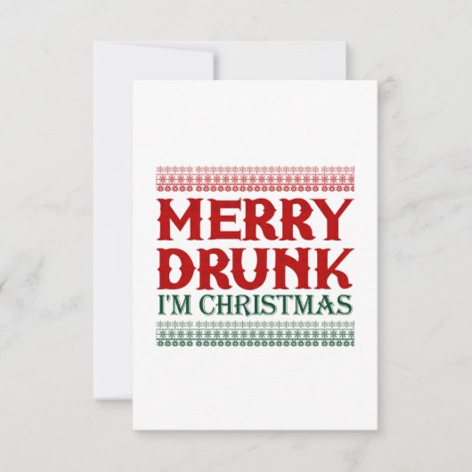 クリスマス酔っぱらい 招待状 (正面)