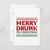 クリスマス酔っぱらい 招待状 (正面/裏面)