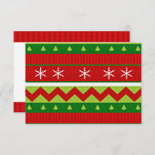 クリスマス醜いスウェーター投票用紙カード (正面/裏面)