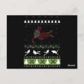 クリスマス醜いスキューバダイビングダイバークリスマスPj Pajama ポストカード (裏面)