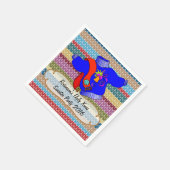 クリスマス醜いセーターパーソナライズされたパーティー スタンダードカクテルナプキン (角)