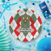 クリスマス醜いセーターパーソナライズされたパーティー ペーパープレート (パーティー)