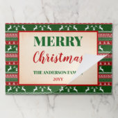 クリスマス醜いセーターパーティー紙ランチョンマット ペーパーパッド (折り畳み)