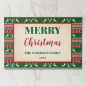 クリスマス醜いセーターパーティー紙ランチョンマット ペーパーパッド (正面)