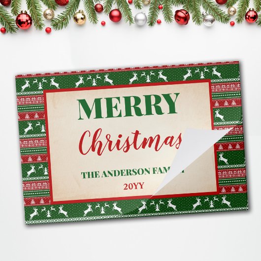 クリスマス醜いセーターパーティー紙ランチョンマット ペーパーパッド