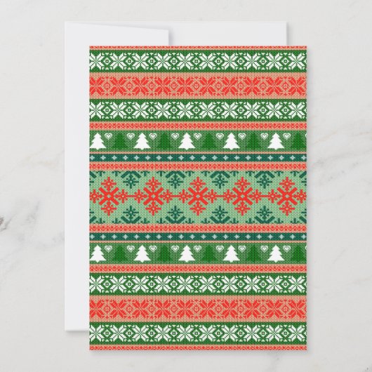 クリスマス醜いセーターパーティー 招待状 (裏面)