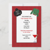 クリスマス醜いセーターパーティー 招待状 (裏面)