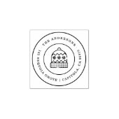 クリスマス醜いハットファミリーネーム差出人住所 ラバースタンプ (インプリント)