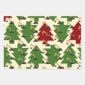 クリスマス重装備掘削機フェスティバル ラッピングペーパーシート (正面3)