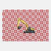 クリスマス重装備掘削機フェスティバル ラッピングペーパーシート (正面3)