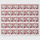 クリスマス野球の名前子供へ ラッピングペーパー (フラット)