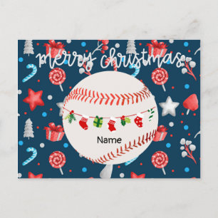クリスマス野球の名前 シーズンポストカード