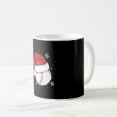クリスマス野球クリスマスサンタ・スポーツ愛好家ギフト コーヒーマグカップ (正面右)
