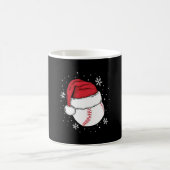 クリスマス野球クリスマスサンタ・スポーツ愛好家ギフト コーヒーマグカップ (中央)